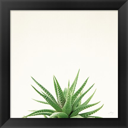 Framed Succulent Simplicity I Neutral Print