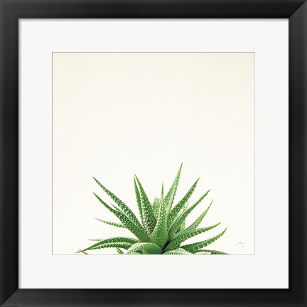 Framed Succulent Simplicity I Neutral Print