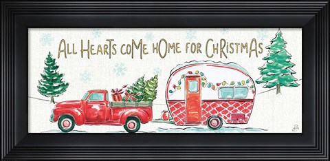 Framed Christmas in the Country VIII All Hearts Print