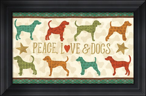 Framed Dogs Life IX Print