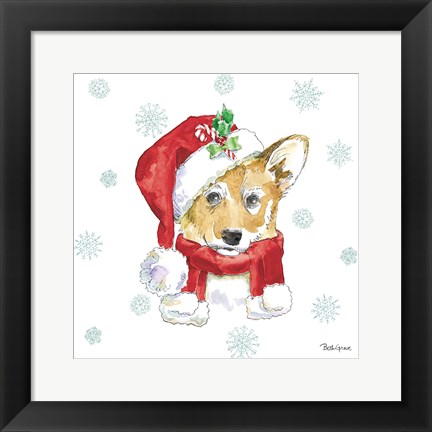 Framed Holiday Paws VIII Print