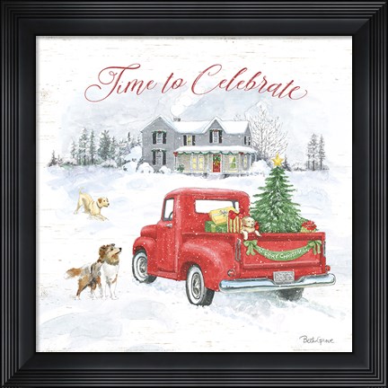 Framed Farmhouse Holidays VIII Print