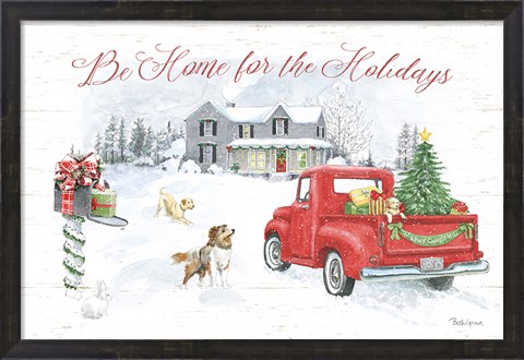 Framed Farmhouse Holidays VI Print