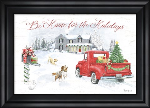 Framed Farmhouse Holidays VI Print