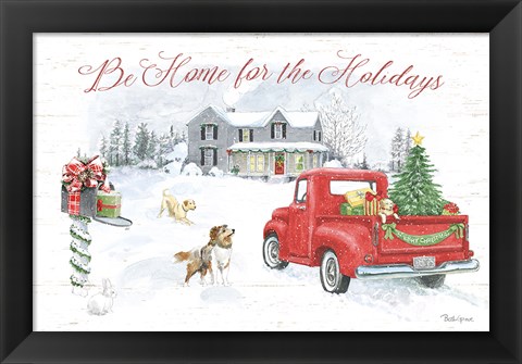 Framed Farmhouse Holidays VI Print