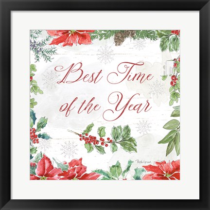 Framed Farmhouse Holidays III Print