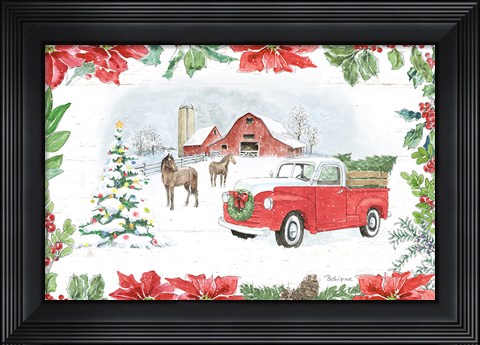 Framed Farmhouse Holidays I Print