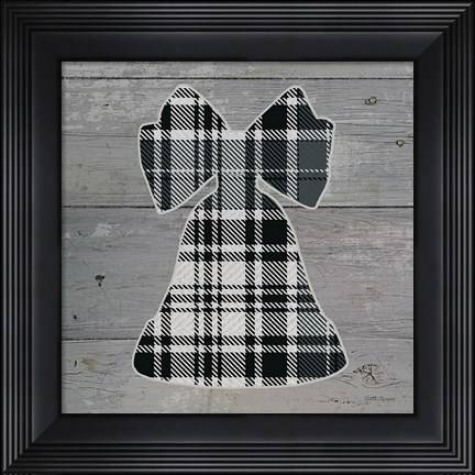 Framed Nordic Holiday XV Plaid Print