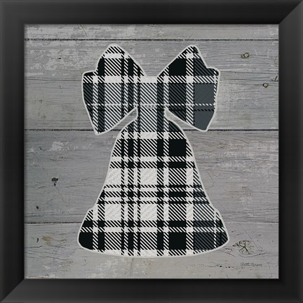 Framed Nordic Holiday XV Plaid Print