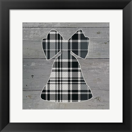 Framed Nordic Holiday XV Plaid Print