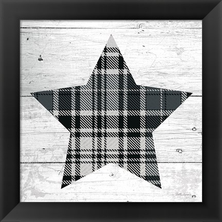 Framed Nordic Holiday XIII Plaid Print