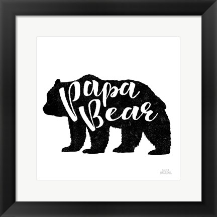 Framed Papa Bear Print