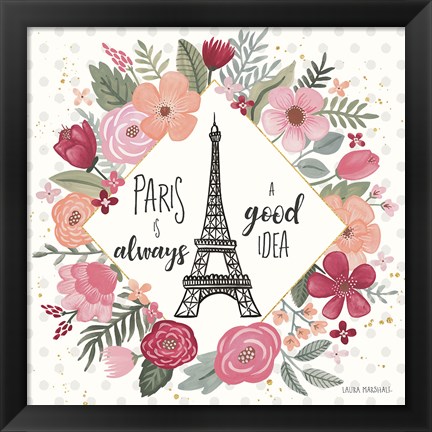 Framed Paris is Blooming IV Print