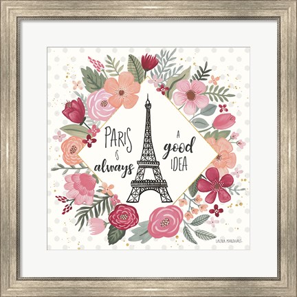 Framed Paris is Blooming IV Print