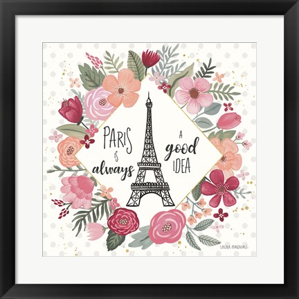 Framed Paris is Blooming IV Print