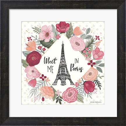 Framed Paris is Blooming V Print