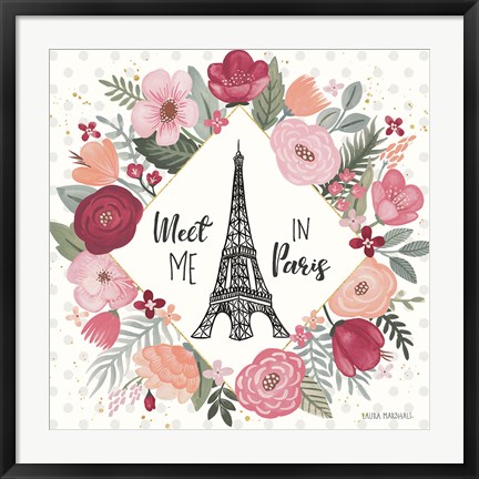 Framed Paris is Blooming V Print