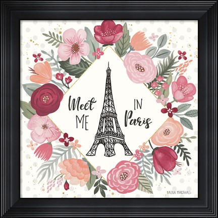 Framed Paris is Blooming V Print