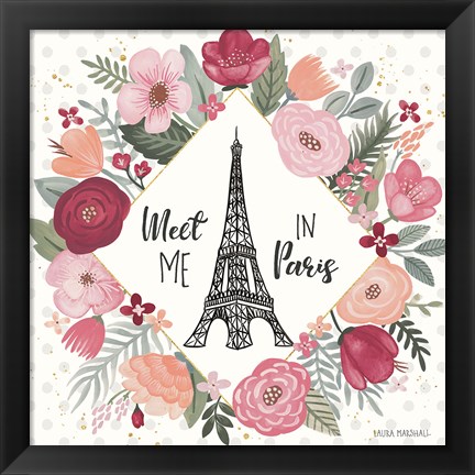 Framed Paris is Blooming V Print