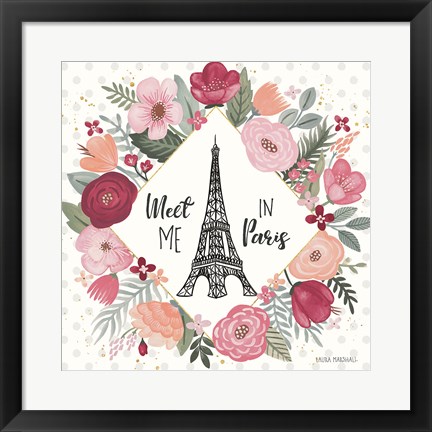 Framed Paris is Blooming V Print