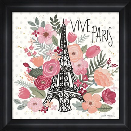 Framed Paris is Blooming III Print
