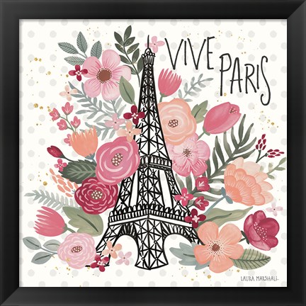 Framed Paris is Blooming III Print