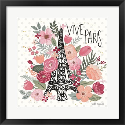 Framed Paris is Blooming III Print