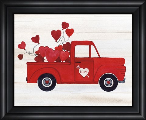 Framed Rustic Valentine Truck Print