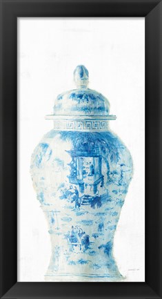 Framed Ginger Jar II on White Crop Print