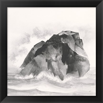 Framed Solitary Rock Print