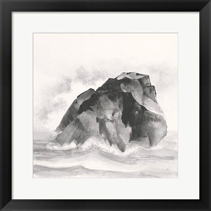 Framed Solitary Rock Print