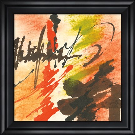 Framed Graffiti Orange II Print