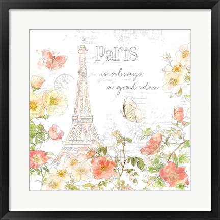 Framed Painting Paris III Print