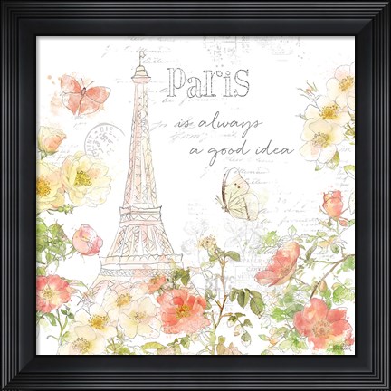 Framed Painting Paris III Print
