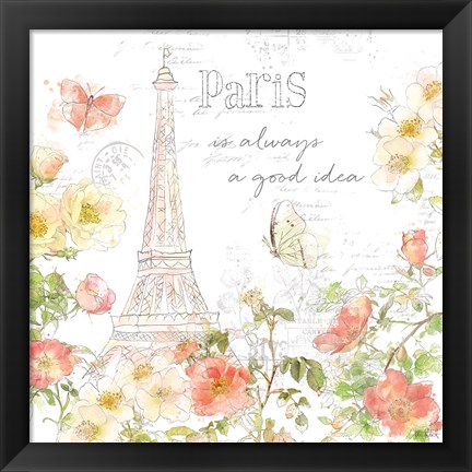 Framed Painting Paris III Print