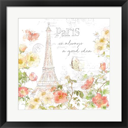 Framed Painting Paris III Print
