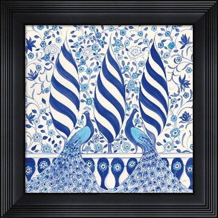 Framed Peacock Garden V Print