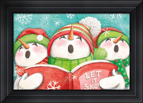 Framed Let it Snow IV Eyes Open Print