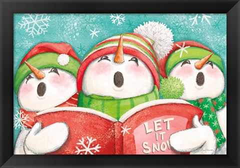 Framed Let it Snow IV Eyes Open Print