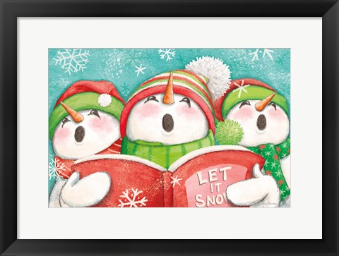 Framed Let it Snow IV Eyes Open Print