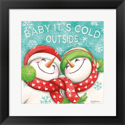 Framed Let it Snow VI Eyes Open Print