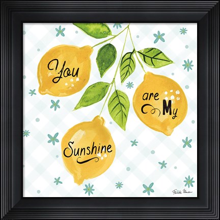 Framed Mellow Yellow V Print