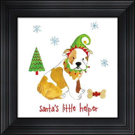 Framed Christmas Critters I Print