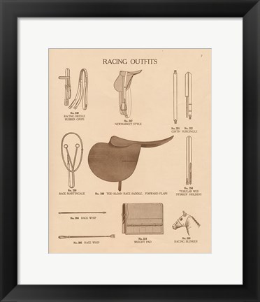 Framed Equine Riding Gear III v2 Print