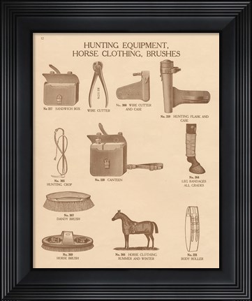 Framed Equine Riding Gear IV Print