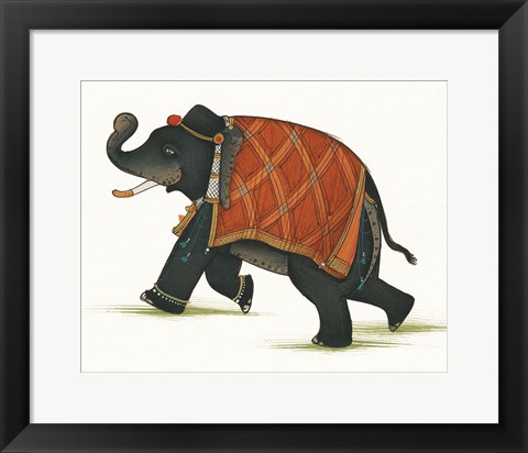 Framed India Elephant II Light Crop Print