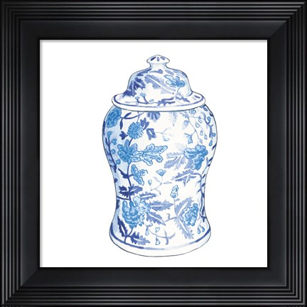 Framed Ginger Jar VI on White Print