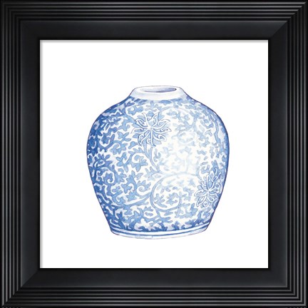 Framed Ginger Jar V on White Print