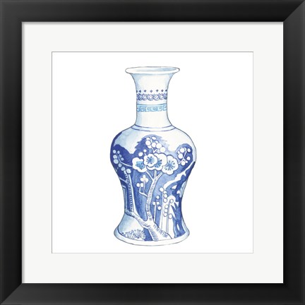 Framed Ginger Jar III on White Print