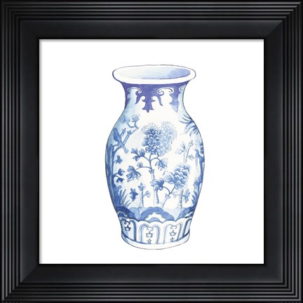 Framed Ginger Jar II on White Print